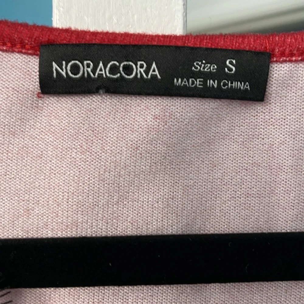 Pre-owned Red and Black Lace Leopard Print Women's Top - Picture 2 of 7